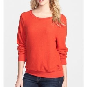 Red wild fox baggy beach jumper